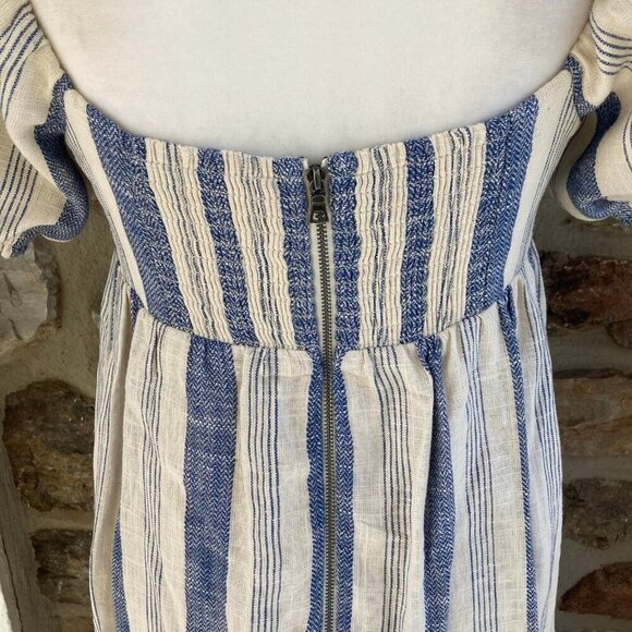 ALICE + OLIVIA BY STACEY BENDET Bauery Puff Sleeved Striped  Midi Dress $375 - Picture 10 of 12